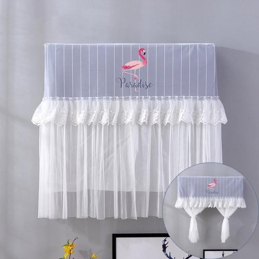 Do Not Take Dust-proof And Anti Direct Blowing Simple Wind Hanging Machine Air Conditioner Moon Cover, Size:Width 80 × Thickness 20 × Height 90cm(Striped Flamingo) - Dust Covers by buy2fix | Online Shopping UK | buy2fix