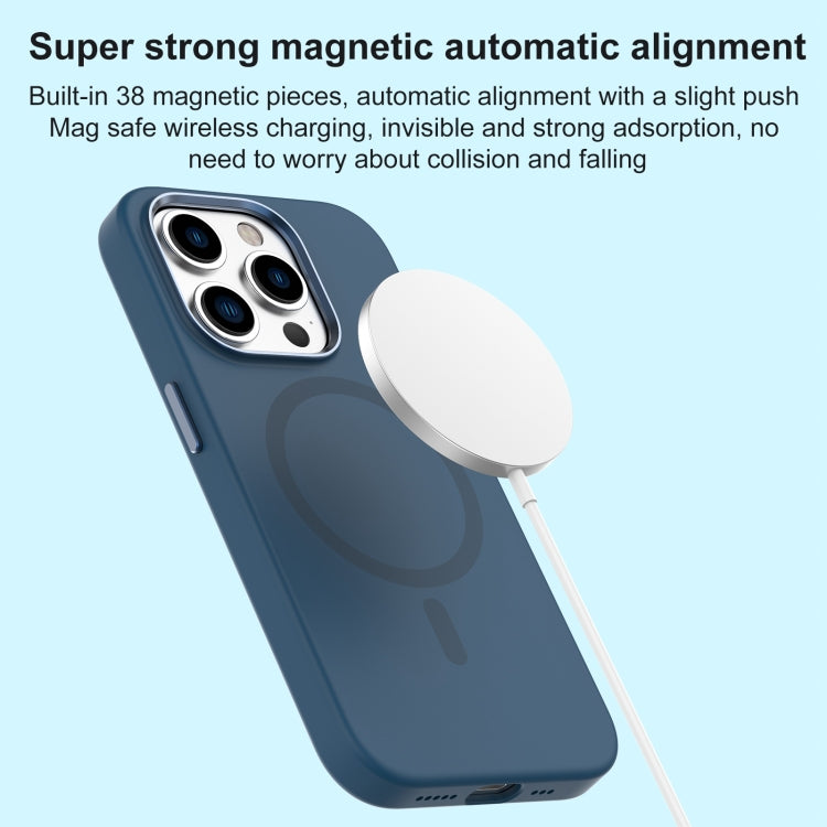 For iPhone 15 Pro Mutural Karen Series Liquid Silicone Magsafe Phone Case(Navy Blue) - iPhone 15 Pro Cases by Mutural | Online Shopping UK | buy2fix