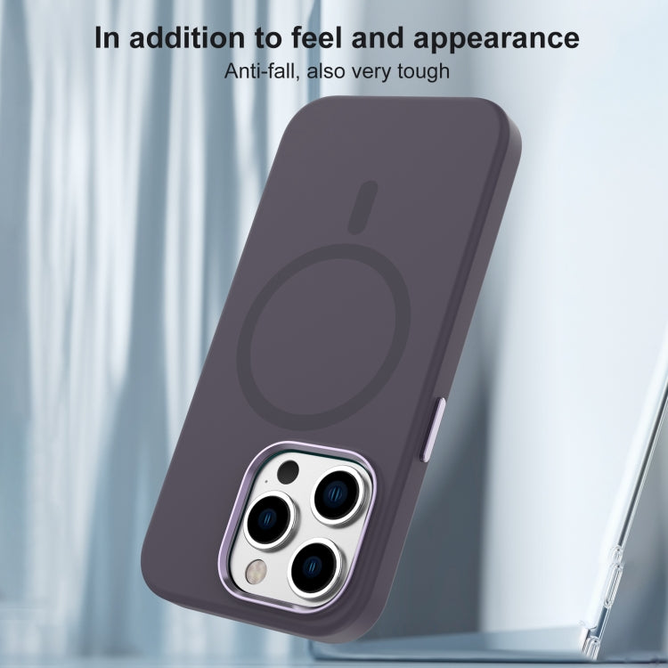 For iPhone 15 Pro Max Mutural Karen Series Liquid Silicone Magsafe Phone Case(Navy Blue) - iPhone 15 Pro Max Cases by Mutural | Online Shopping UK | buy2fix