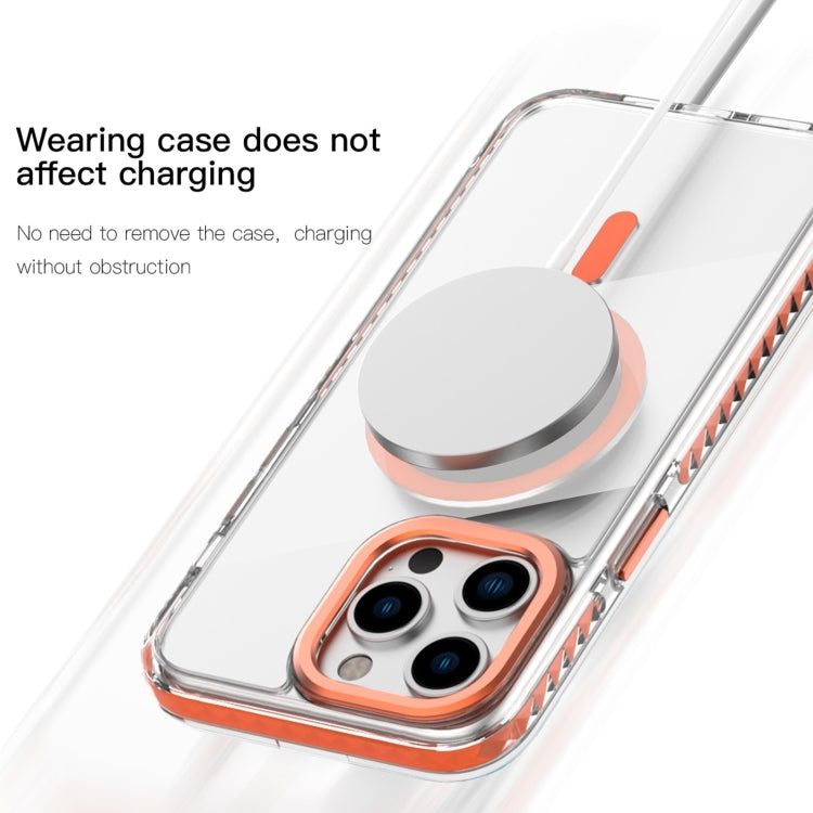 For iPhone 15 Pro Max Mutural Cushion Series MagSafe Magnetic Phone Case(Orange) - iPhone 15 Pro Max Cases by Mutural | Online Shopping UK | buy2fix