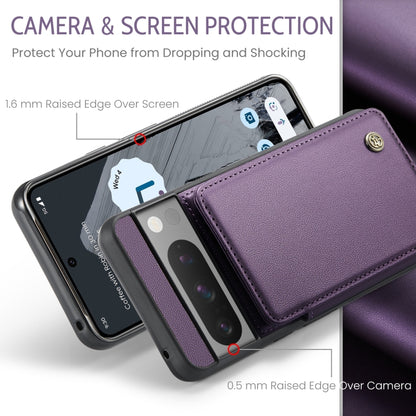 For Google Pixel 8 Pro CaseMe C22 Card Slots Holder RFID Anti-theft Phone Case(Purple) - Google Cases by CaseMe | Online Shopping UK | buy2fix