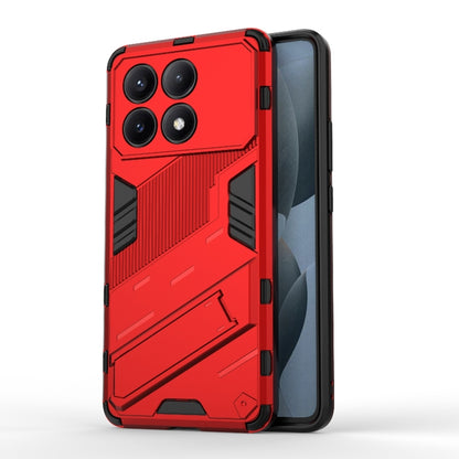 For Xiaomi Redmi K70E 5G Punk Armor 2 in 1 PC + TPU Phone Case with Holder(Red) - K70E Cases by buy2fix | Online Shopping UK | buy2fix