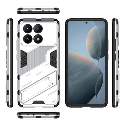 For Xiaomi Redmi K70E 5G Punk Armor 2 in 1 PC + TPU Phone Case with Holder(White) - K70E Cases by buy2fix | Online Shopping UK | buy2fix