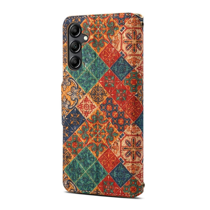 For Samsung Galaxy S23 Denior Flower Language Series Cork Fabric Oil Edge Leather Phone Case(Winter) - Galaxy S23 5G Cases by Denior | Online Shopping UK | buy2fix