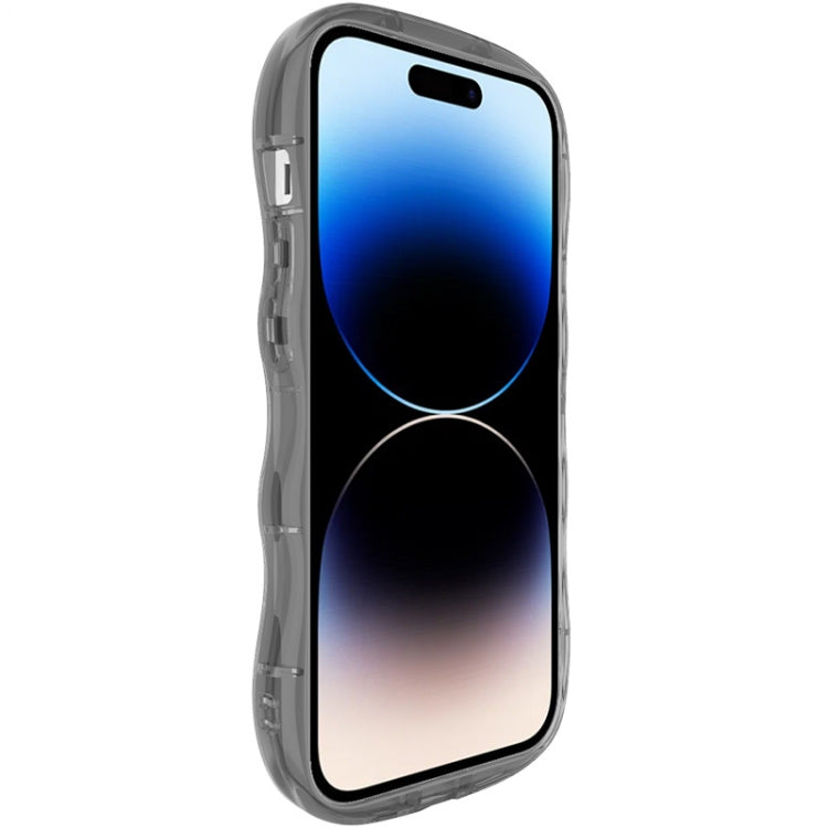 For iPhone 15 Pro Max IMAK Wave Bubble Soft Shockproof Phone Case(Transparent Black) - iPhone 15 Pro Max Cases by imak | Online Shopping UK | buy2fix