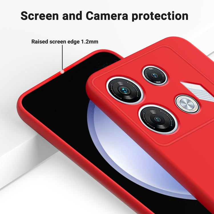 For Infinix GT 10 Pro Solid Color Liquid Silicone Dropproof Full Coverage Protective Case(Red) - Infinix Cases by buy2fix | Online Shopping UK | buy2fix