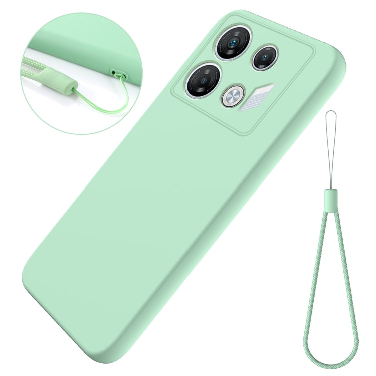 For Infinix GT 10 Pro Solid Color Liquid Silicone Dropproof Full Coverage Protective Case(Green) - Infinix Cases by buy2fix | Online Shopping UK | buy2fix