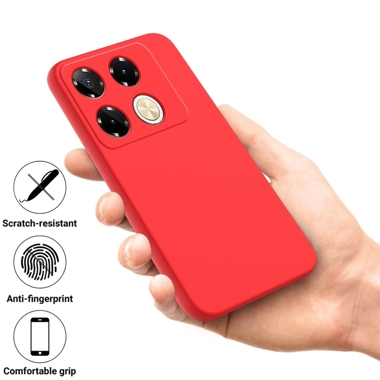 For Infinix Note 40 Pro 4G Solid Color Liquid Silicone Dropproof Full Coverage Protective Case(Red) - Infinix Cases by buy2fix | Online Shopping UK | buy2fix