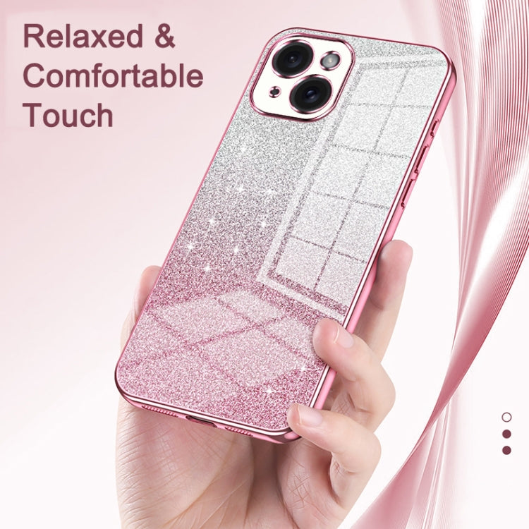 For iPhone 16 Plus Gradient Glitter Powder Electroplated Phone Case(Purple) - iPhone 16 Plus Cases by buy2fix | Online Shopping UK | buy2fix