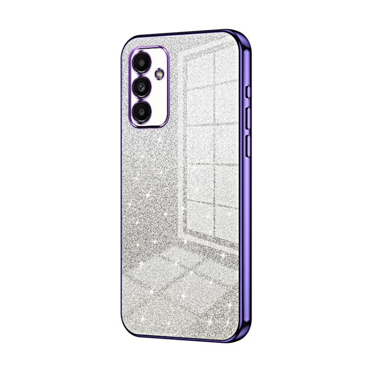 For Samsung Galaxy A13 5G / A04s Gradient Glitter Powder Electroplated Phone Case(Purple) - Galaxy Phone Cases by buy2fix | Online Shopping UK | buy2fix