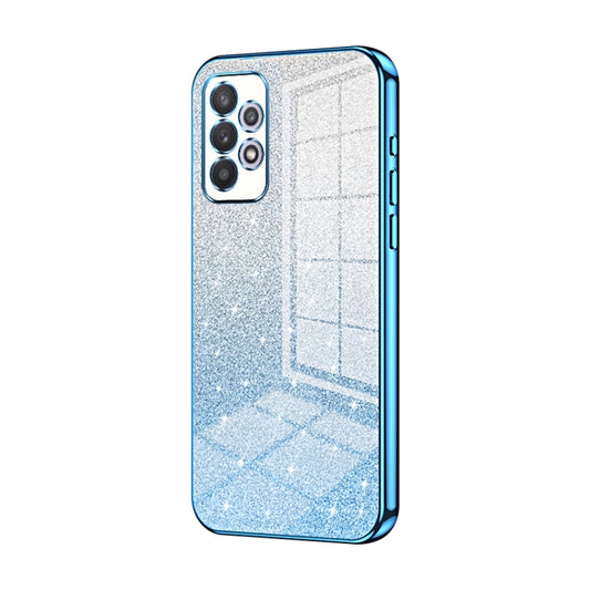 For Samsung Galaxy A32 4G Gradient Glitter Powder Electroplated Phone Case(Blue) - Galaxy Phone Cases by buy2fix | Online Shopping UK | buy2fix