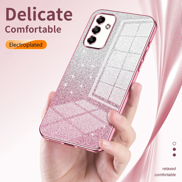 For Samsung Galaxy A05s Gradient Glitter Powder Electroplated Phone Case(Pink) - Galaxy Phone Cases by buy2fix | Online Shopping UK | buy2fix