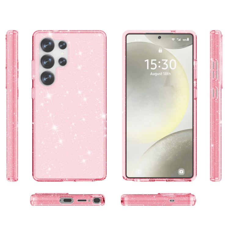 For Samsung Galaxy S25 Ultra 5G Shockproof Terminator Glitter Powder Phone Case(Pink) - Galaxy S25 Ultra 5G Cases by buy2fix | Online Shopping UK | buy2fix