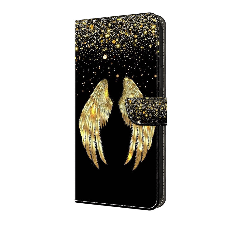 For Samsung Galaxy A55 5G Crystal 3D Shockproof Protective Leather Phone Case(Golden Wings) - Galaxy Phone Cases by buy2fix | Online Shopping UK | buy2fix