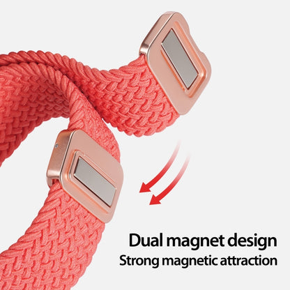 DUX DUCIS Mixture Pro Series Magnetic Buckle Nylon Braid Watch Band, Size:20mm(Guava) - 20mm Bands by DUX DUCIS | Online Shopping UK | buy2fix