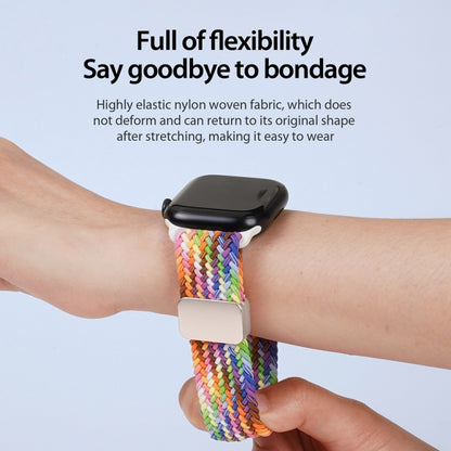 For Apple Watch SE 2023 40mm DUX DUCIS Mixture Pro Series Magnetic Buckle Nylon Braid Watch Band(New Rainbow) - Watch Bands by DUX DUCIS | Online Shopping UK | buy2fix