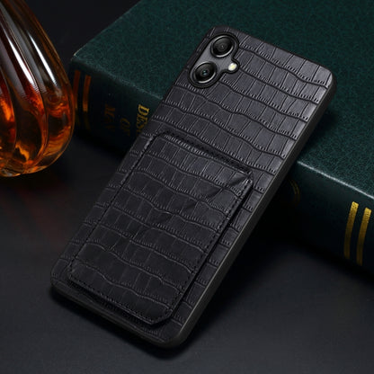 For Samsung Galaxy A31 Denior Imitation Crocodile Leather Back Phone Case with Holder(Black) - Galaxy Phone Cases by Denior | Online Shopping UK | buy2fix