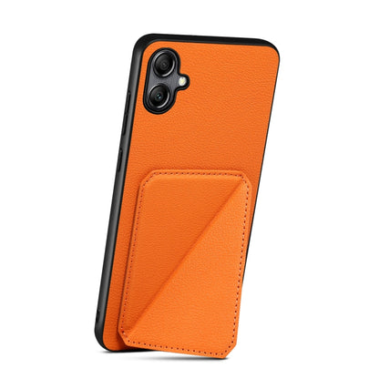 For Samsung Galaxy A13 5G Denior Imitation Calf Leather Back Phone Case with Holder(Orange) - Galaxy Phone Cases by Denior | Online Shopping UK | buy2fix