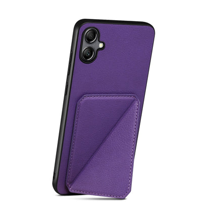 For Samsung Galaxy A23 5G / 4G Denior Imitation Calf Leather Back Phone Case with Holder(Purple) - Galaxy Phone Cases by Denior | Online Shopping UK | buy2fix