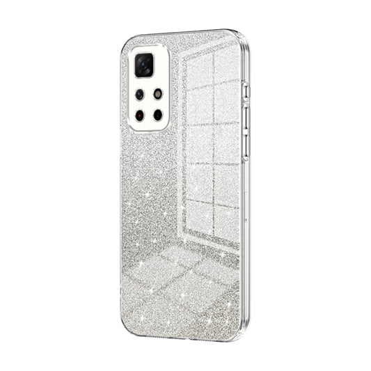 For Xiaomi Redmi Note 11T 5G/Note 11S 5G Gradient Glitter Powder Electroplated Phone Case(Transparent) - Xiaomi Cases by buy2fix | Online Shopping UK | buy2fix