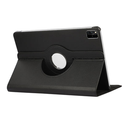 For Lenovo Tab M11 / Xiaoxin Pad 11 2024 360 Degree Rotation Litchi Texture Leather Tablet Case(Black) - Lenovo by buy2fix | Online Shopping UK | buy2fix