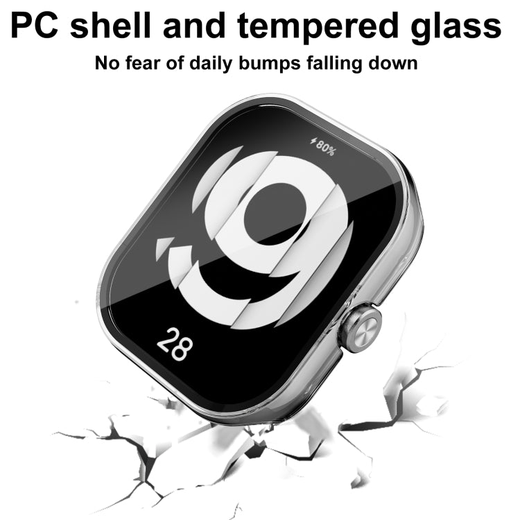 For Redmi Watch 4 PC + Tempered Glass Integrated Watch Protective Case(Ink Blue) - Watch Cases by buy2fix | Online Shopping UK | buy2fix