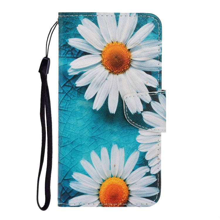 For Samsung Galaxy S24 Ultra 5G Colored Drawing Pattern Leather Phone Case(Daisy) - Galaxy S24 Ultra 5G Cases by buy2fix | Online Shopping UK | buy2fix