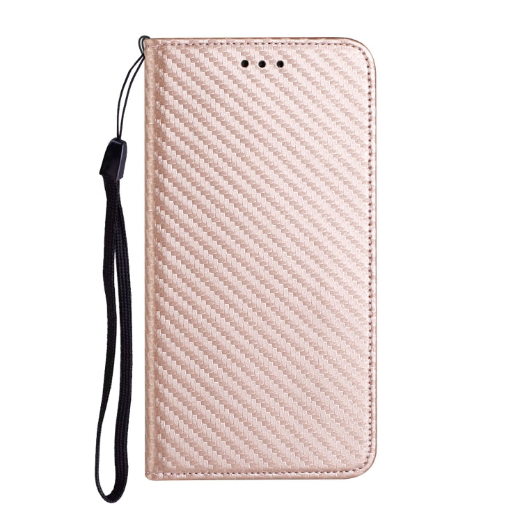 For Xiaomi Redmi Note 13 Pro 5G Carbon Fiber Texture Flip Holder Leather Phone Case(Rose Gold) - Note 13 Pro Cases by buy2fix | Online Shopping UK | buy2fix