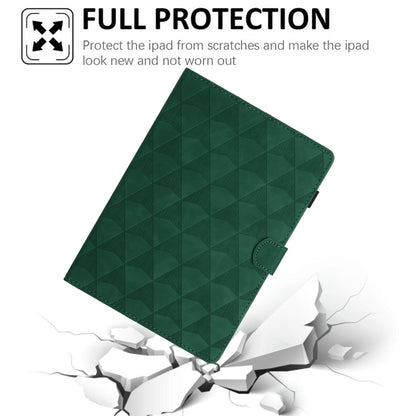 For Lenovo Tab M11/Xiaoxin Pad 11 2024 Diamond Texture Embossed Leather Smart Tablet Case(Green) - Lenovo by buy2fix | Online Shopping UK | buy2fix