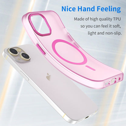 For iPhone 16 Plus MagSafe Frosted Translucent TPU + PC Full Coverage Phone Case(Pink) - iPhone 16 Plus Cases by buy2fix | Online Shopping UK | buy2fix