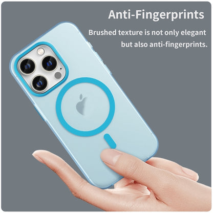 For iPhone 16 Pro MagSafe Frosted Translucent TPU + PC Full Coverage Phone Case(Blue) - iPhone 16 Pro Cases by buy2fix | Online Shopping UK | buy2fix