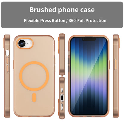 For iPhone SE 2024 MagSafe Frosted Translucent TPU + PC Full Coverage Phone Case(Orange) - More iPhone Cases by buy2fix | Online Shopping UK | buy2fix