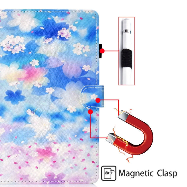 For Lenovo Tab M11/ Xiaoxin Pad 11 2024 Coloured Drawing Stitching Smart Leather Tablet Case(Petal Shower) - Lenovo by buy2fix | Online Shopping UK | buy2fix