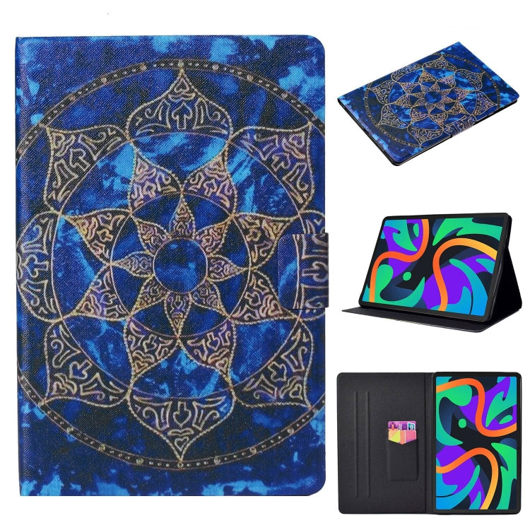 For Lenovo Tab M11/ Xiaoxin Pad 11 2024 Voltage Coloured Drawing Smart Leather Tablet Case(Blue Mandala) - Lenovo by buy2fix | Online Shopping UK | buy2fix