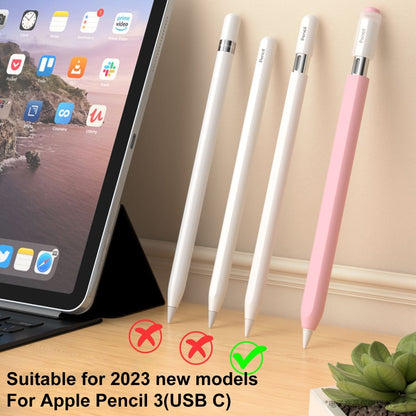 For Apple Pencil (USB-C) Transparent Jelly Stylus Protective Cover(Midnight Blue) - Pencil Accessories by buy2fix | Online Shopping UK | buy2fix