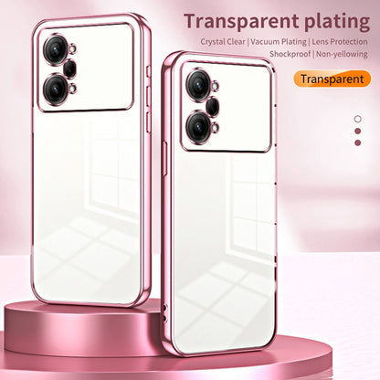 For OPPO K10 Pro Transparent Plating Fine Hole Phone Case(Black) - OPPO Cases by buy2fix | Online Shopping UK | buy2fix