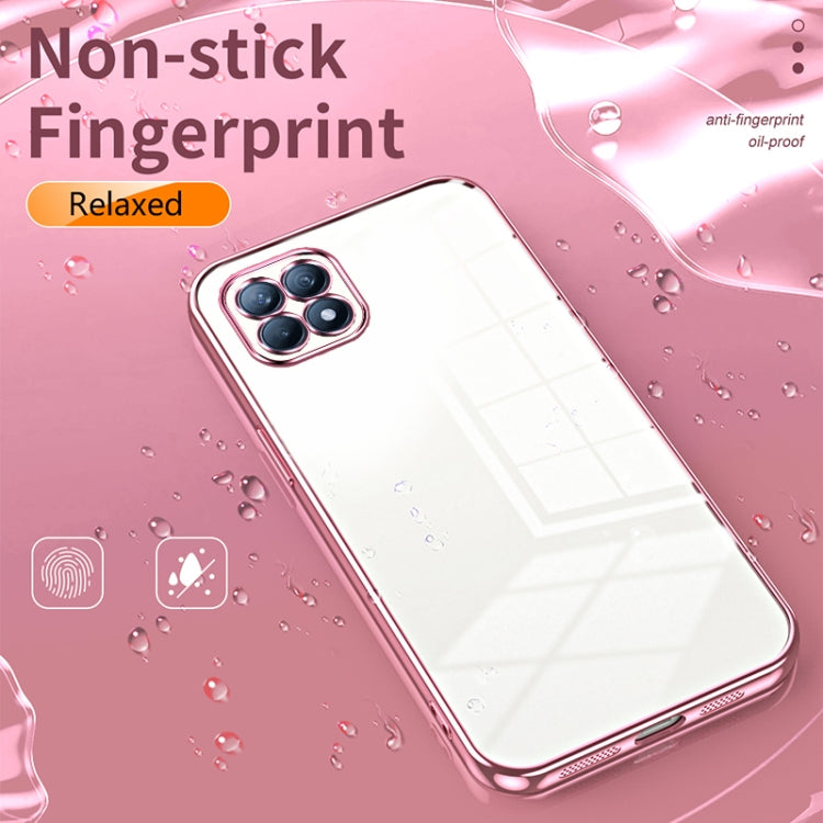 For OPPO Reno4 SE Transparent Plating Fine Hole Phone Case(Gold) - OPPO Cases by buy2fix | Online Shopping UK | buy2fix