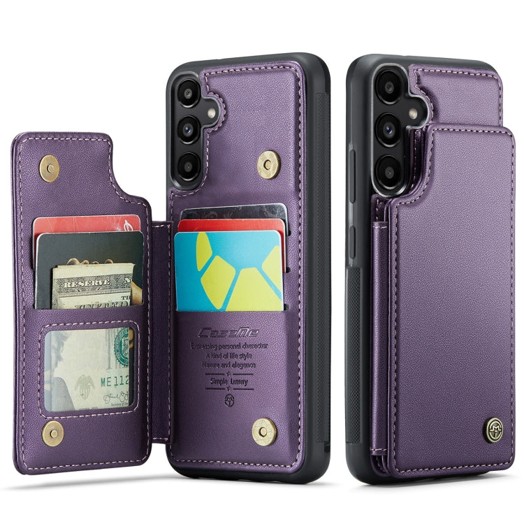 For Samsung Galaxy A55 5G CaseMe C22 PC+TPU Business Style RFID Anti-theft Leather Phone Case(Purple) - Galaxy Phone Cases by CaseMe | Online Shopping UK | buy2fix