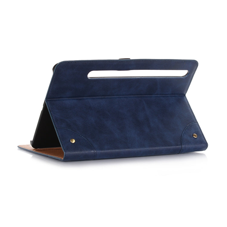 For Samsung Galaxy Tab S9 FE Retro Book Leather Tablet Case(Dark Blue) - Galaxy Tab S9 FE by buy2fix | Online Shopping UK | buy2fix