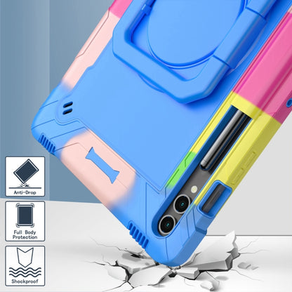 For Samsung Galaxy Tab S9 FE+ / S9+ Handle Robot Silicone Hybrid PC Tablet Case(Camouflage Blue) - Galaxy Tab S9+ Cases by buy2fix | Online Shopping UK | buy2fix