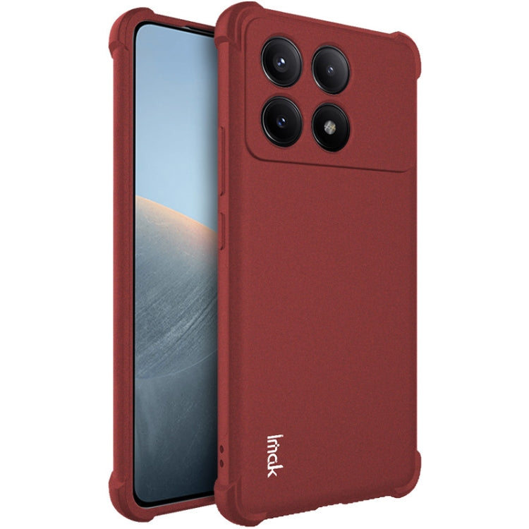 For Xiaomi Poco X6 Pro 5G/Redmi K70E 5G imak Shockproof Airbag TPU Phone Case(Matte Red) - K70E Cases by imak | Online Shopping UK | buy2fix