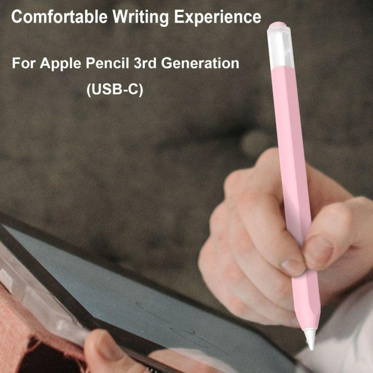 For Apple Pencil (USB-C) Jelly Silicone Stylus Pen Protective Cover(Black) - Pencil Accessories by buy2fix | Online Shopping UK | buy2fix