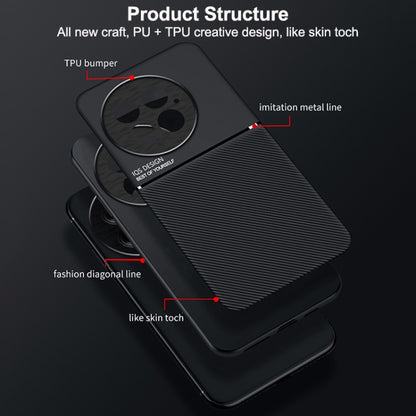 For OnePlus 13 Classic Tilt Strip Grain Magnetic PC Hybrid TPU Phone Case(Black) - OnePlus Cases by buy2fix | Online Shopping UK | buy2fix