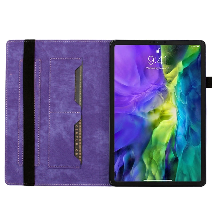 For iPad Pro 12.9 2022 / Air 13 2024 Butterfly Cat Embossing Leather Tablet Case(Purple) - iPad Pro 12.9 (2022/2021) Cases by buy2fix | Online Shopping UK | buy2fix