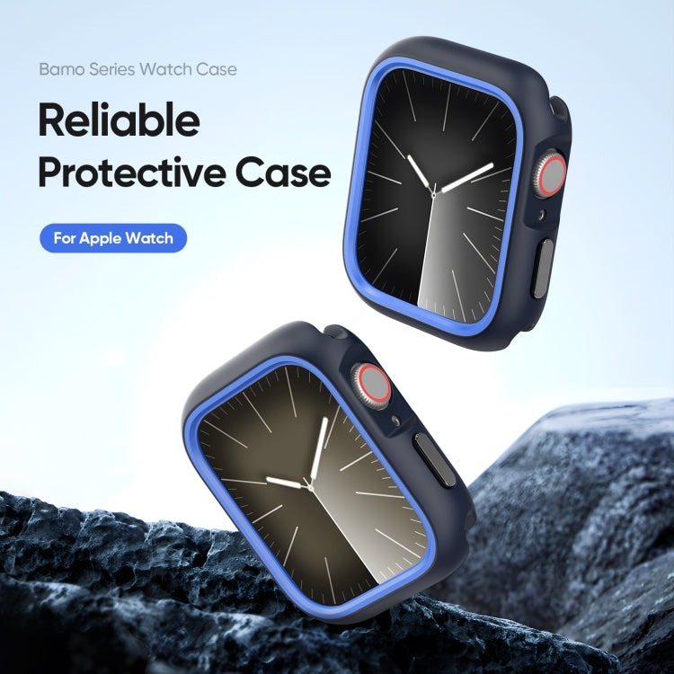 For Apple Watch 4 / 5 / 6 / SE 44mm DUX DUCIS Bamo Series Hollow PC + TPU Watch Protective Case(Midnight Blue+Blue) - Watch Cases by DUX DUCIS | Online Shopping UK | buy2fix