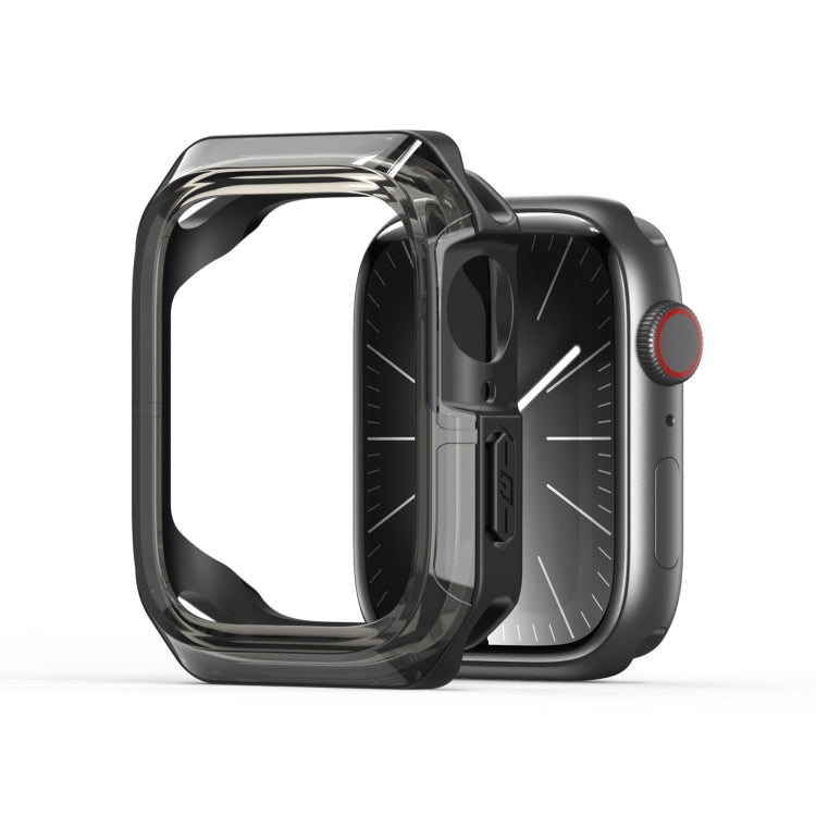 For Apple Watch 4 / 5 / 6 / SE 44mm DUX DUCIS Tamo Series Hollow PC + TPU Watch Protective Case(Translucent Black) - Watch Cases by DUX DUCIS | Online Shopping UK | buy2fix