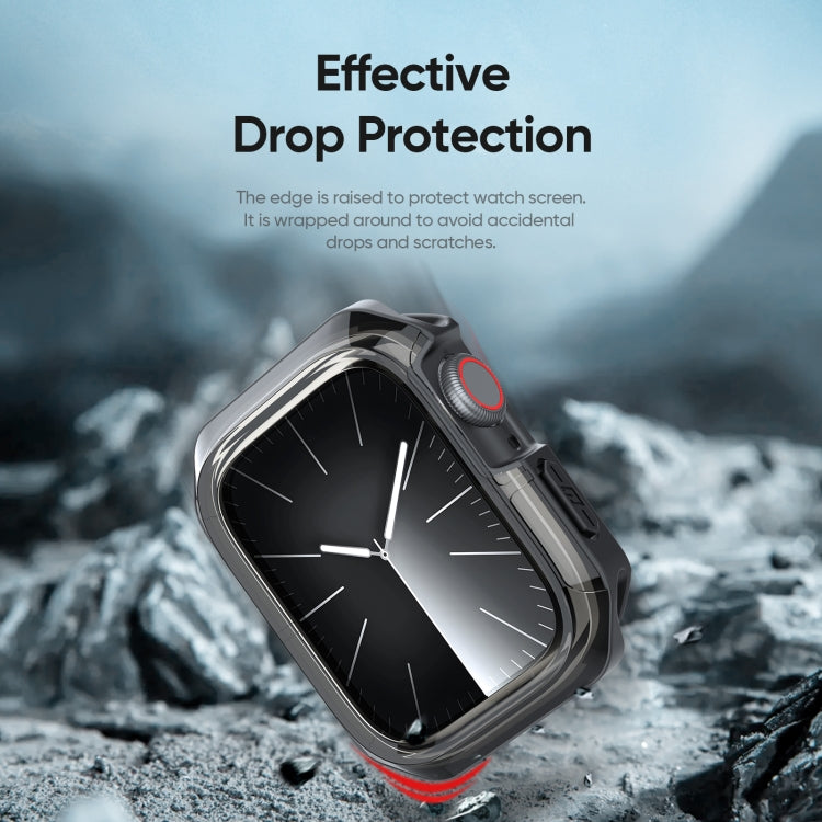 For Apple Watch 4 / 5 / 6 / SE 44mm DUX DUCIS Tamo Series Hollow PC + TPU Watch Protective Case(Translucent Black) - Watch Cases by DUX DUCIS | Online Shopping UK | buy2fix