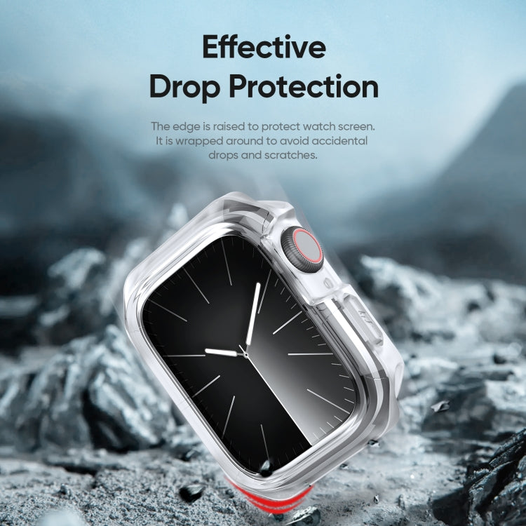 For Apple Watch 4 / 5 / 6 / SE 40mm DUX DUCIS Tamo Series Hollow PC + TPU Watch Protective Case(Transparent White) - Watch Cases by DUX DUCIS | Online Shopping UK | buy2fix