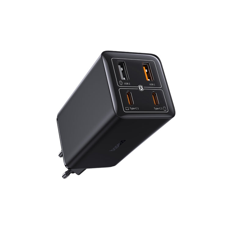 Baseus GaN6 Pro 100W 2 x USB-C / Type-C + 2 x USB Fast Charger, EU Plug(Black) - USB Charger by Baseus | Online Shopping UK | buy2fix