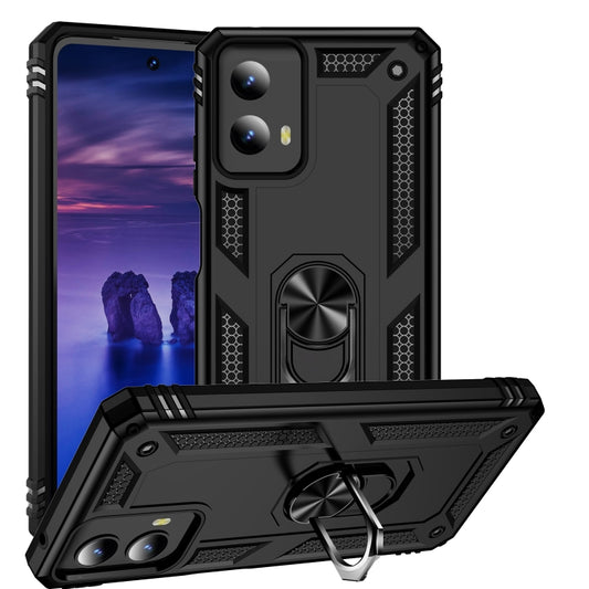 For Motorola Moto G Play 5G 2024 Shockproof TPU + PC Phone Case with Holder(Black) - Motorola Cases by buy2fix | Online Shopping UK | buy2fix